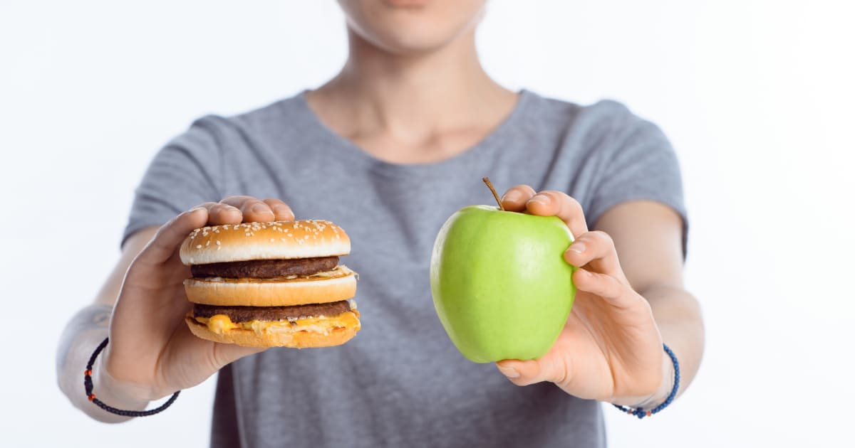 comida con dietas grasas y muchas calorías